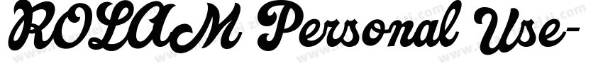 ROLAM Personal Use字体转换